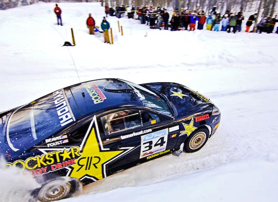 The Hyundai on loan from Antoine L'Estage kept Tanner and Chrissie smiling 