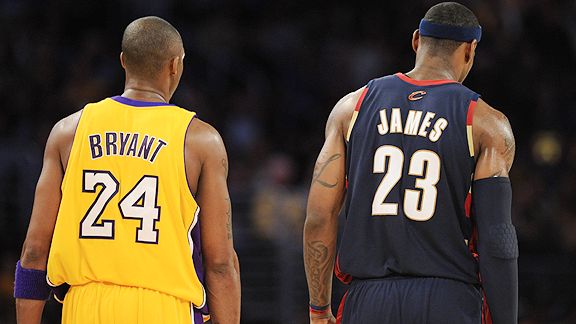 LeBron James and Kobe Bryant