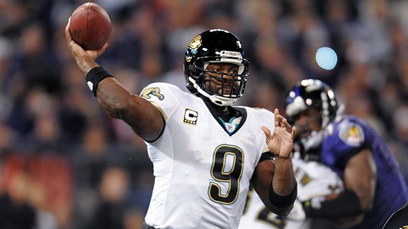 Jacksonville quarterback David Garrad under center against Houston