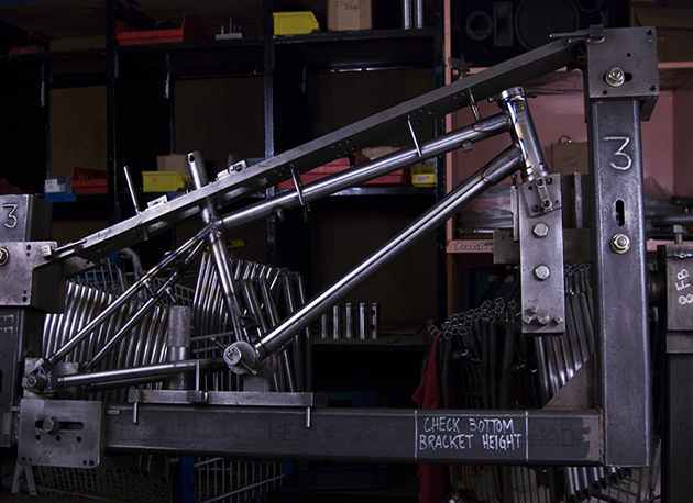 The jig is up. A custom FBM frame in the making.