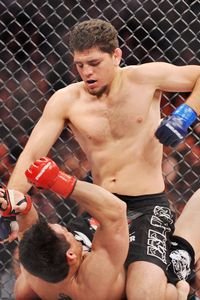 Nick Diaz works the mount