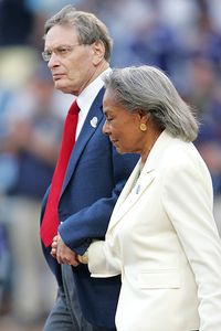 Bud Selig and Rachel Robinson