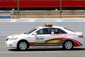 Denny Hamlin drives pace car