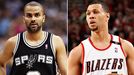 Tony Parker and Brandon Roy