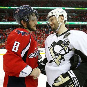 Alex Ovechkin and Sergei Gonchar
