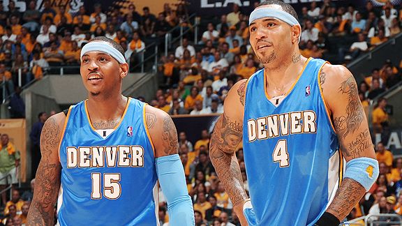 Carmelo Anthony and Kenyon Martin Andrew D. Bernstein/NBAE/Getty Images 