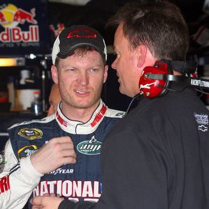 Dale Earnhardt Jr. and Lance McGrew