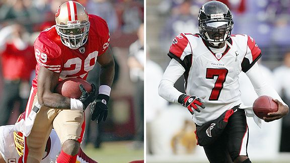 DeShaun Foster and Michael Vick