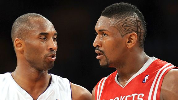 Kobe Bryant and Ron Artest