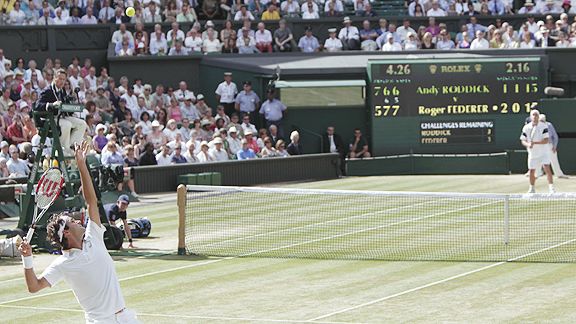 Roger Federer and Andy Roddick