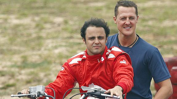 Felipe Massa and Michael Schumacher AP Photo Maurilio Cheli Felipe Massa