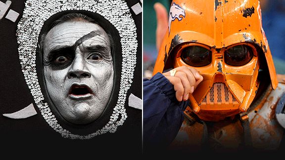 Oakland Raiders and Denver Broncos fans