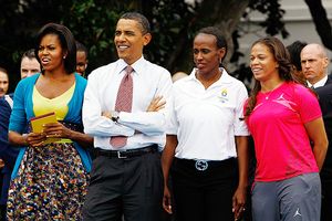 Obama with Olympians