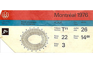 1976 Olympic ticket