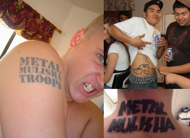 Go to the Metal Mulisha Tattoo Gallery and UPLOAD pics of your MM tats for