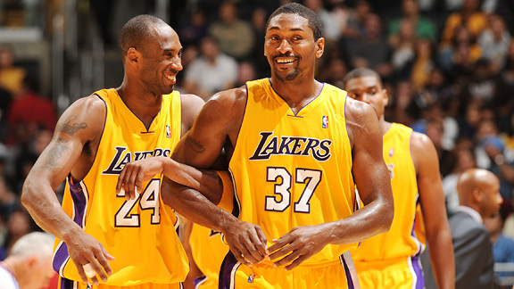 kobe bryant quotes. Ron Artest and Kobe Bryant are