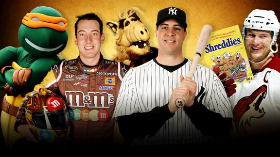 Kyle Busch, Mark Teixeira and Shane Doan