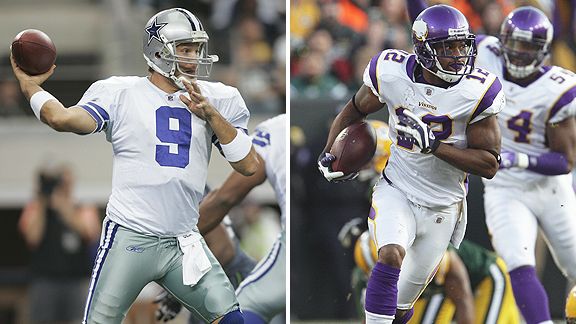 Tony Romo and Percy Harvin