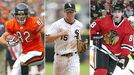 Greg Olsen, Gordon Beckham and Patrick Kane