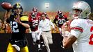 Terrelle Pryor, Ricky Stanzi and Nick Saban