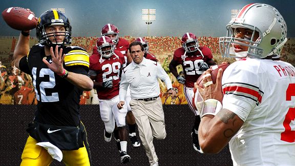 Terrelle Pryor, Ricky Stanzi and Nick Saban