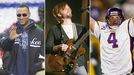Derek Jeter, Caleb Followill and Brett Favre