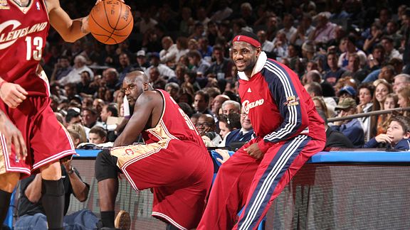 LeBron James and Shaquille O'Neal