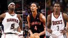 Josh Smith, Chris Bosh, and Brandon Jennings