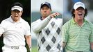 Y.E. Yang, Tiger Woods and Rory McIlroy