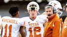 Colt McCoy and Mack Brown
