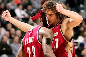 LeBron James & Zydrunas Ilgauskas