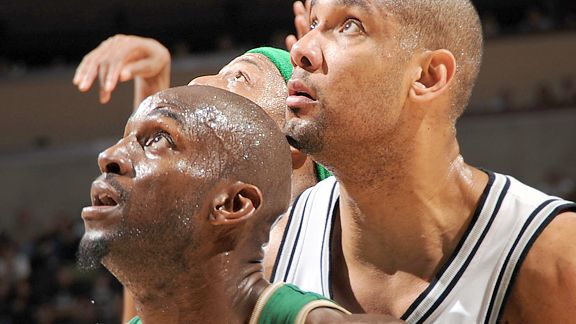 Kevin Garnett and Tim Duncan