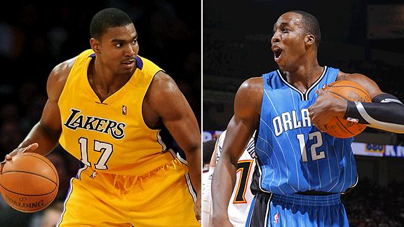 Andrew Bynum and Dwight Howard