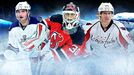 Drew Doughty, Martin Brodeur and Nicklas Backstrom
