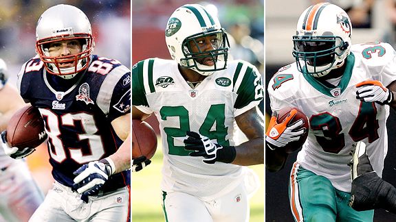 Wes Welker, Darrelle Revis & Ricky Williams