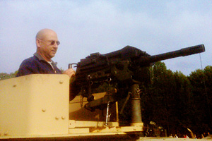 Terry Francona manning a tank