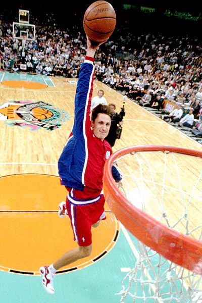 brent barry free throw line dunk