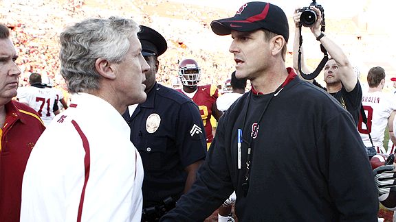 Pete Carroll and Jim Harbaugh