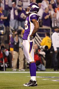 Chris McGrath/Getty Images Minnesota receiver Sidney Rice, who scored 