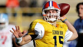 Former Florida Gators quarterback Tim Tebow eyes NFL style in preparation for draft