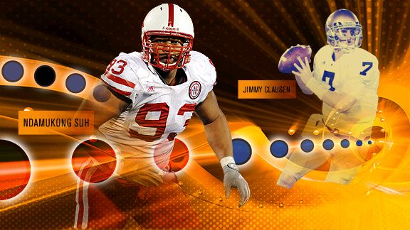 Ndamukong Suh and Jimmy Clausen