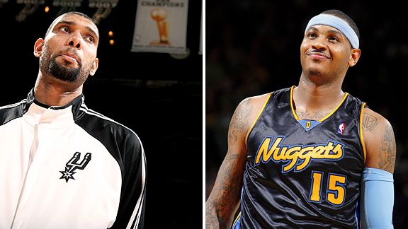 Tim Duncan & Carmelo Anthony