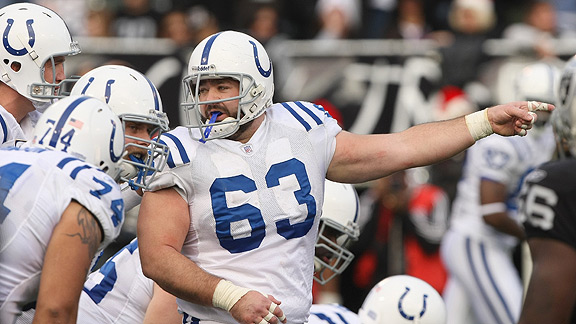Indianapolis Colts center JEFF SATURDAY is missing a foot -- OK ...