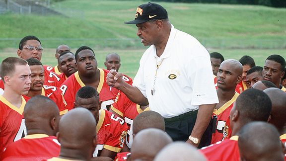 Eddie Robinson, coach of grambling State, at media day 1997