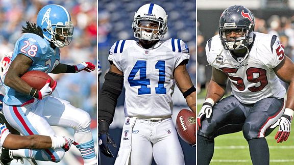 Chris Johnson, Antoine Bethea and DeMeco Ryans