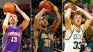 Steve Nash, Reggie Miller and Larry Bird