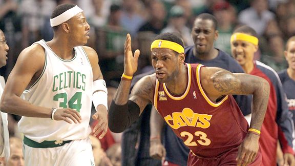 paul pierce dunks on lebron james. Jim Rogash/Getty Images LeBron