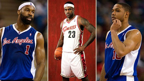 Baron Davis, LeBron James & Eric Gordon