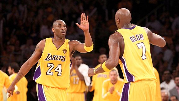 Kobe Bryant and Lamar Odom