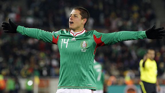 Javier Chicharito Hernandez scored one of Mexico's goals in a 20 win 